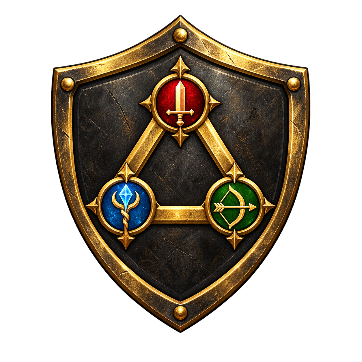 Tiny Raiders three-class crest